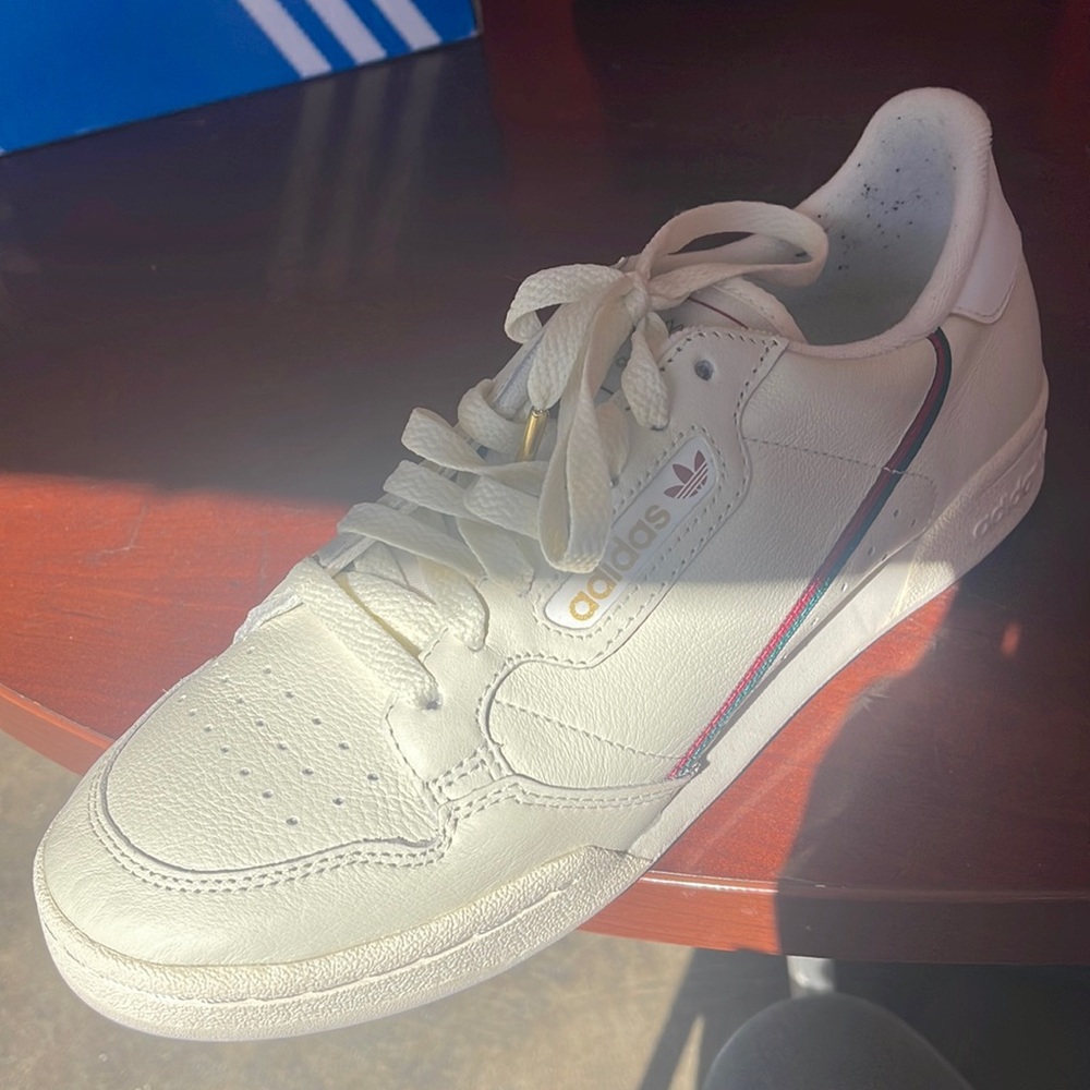 White adidas shoes never worn